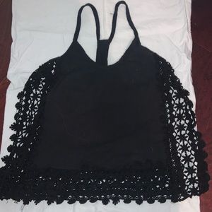 Black tank top with open sides